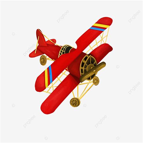 Old Fashioned Plane Clipart Hd PNG, The Two Winged Red Plane Is Old Fashioned And Retro, Old ...