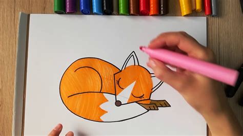 Sleeping Fox Drawing