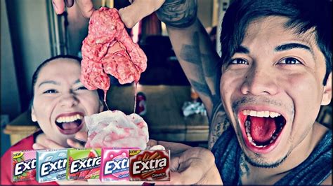 100 PIECES OF GUM CHALLENGE!! | Ricky&Lesly Pranks! - YouTube