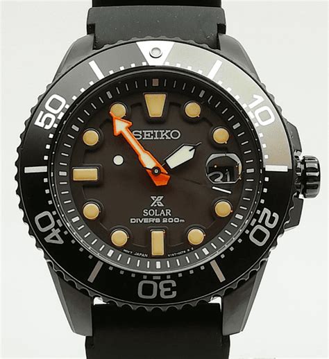 Seiko Prospex Solar Black Series Limited Edition Men's Diver's Watch ...