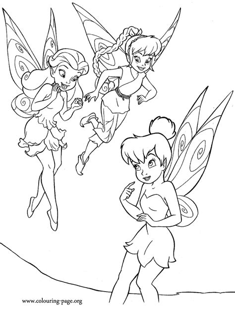 Tinker Bell - Tinker Bell, Fawn and Rosetta coloring page