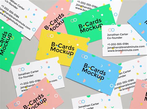 Realistic Business Cards MockUp #4 | GraphicBurger