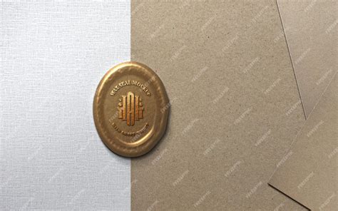 Premium PSD | Wax seal logo mockup