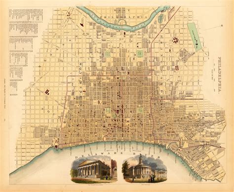 Philadelphia city map, Old maps, Vintage world maps