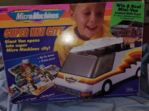 MICRO MACHINES 1994 Super Van City Playset By Galoob W/27+ Mini Cars ...