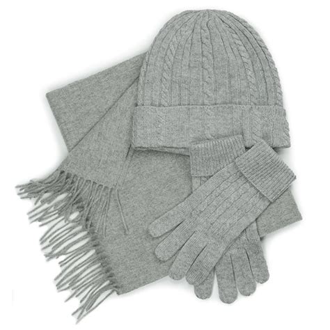 Cashmere Set: Hat, Gloves, and Scarf Gift Box