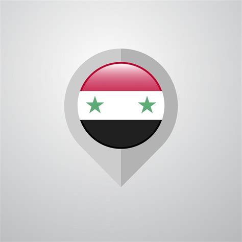 Map Navigation pointer with Syria flag design vector 14377680 Vector ...