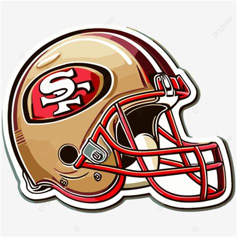 Ilustración De La Etiqueta Engomada Del Casco De Los 49ers En Imágenes ...