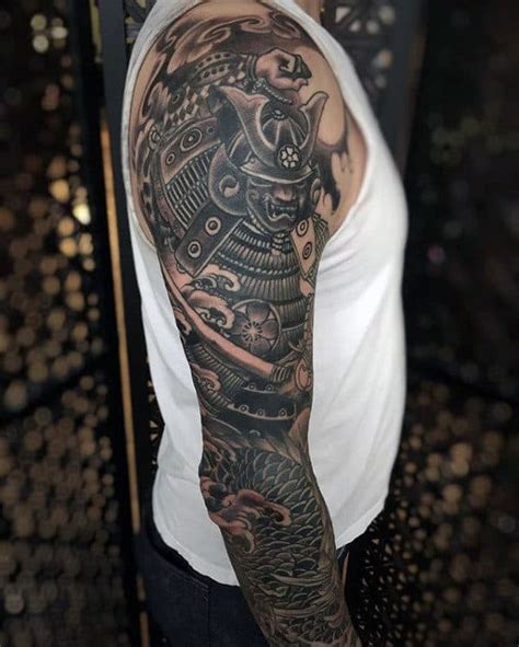 60 Samurai Helmet Tattoo Designs For Men - Japanese Ink Ideas