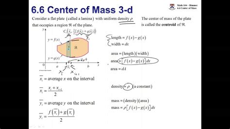 Center of Mass in 2D Concept (Derivation of integration formulas) - YouTube