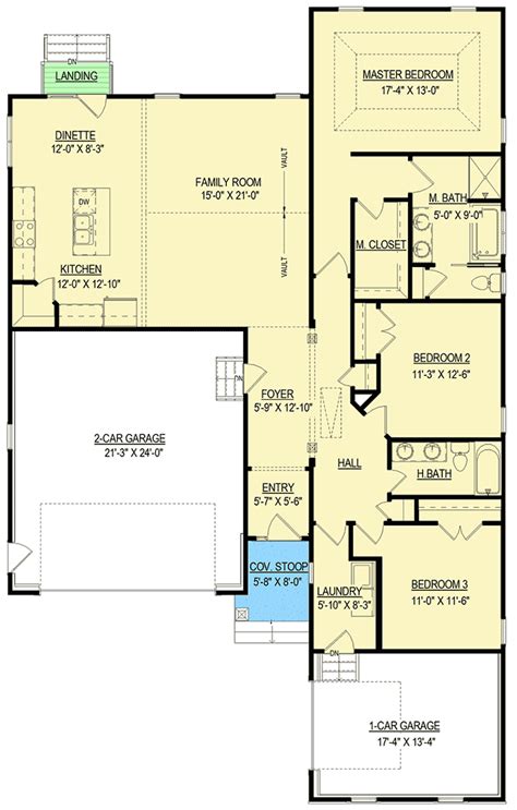 3-Bedroom Traditional Ranch Home Plan with 3-Car Garage - 83601CRW | Architectural Designs ...