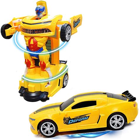 Buy ToyseryTransforming Robot Car - One Button Transformation Toy Car with Realistic Engine ...