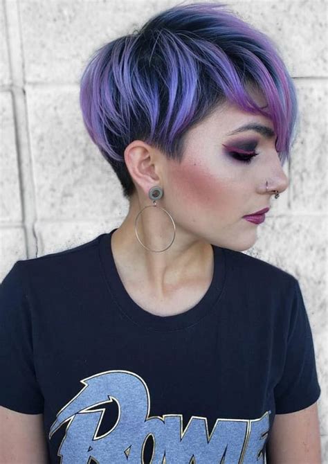 Stunning Purple Pixie Haircuts for Bold Look in 2019 (With images) | Lavender hair colors, Pixie ...