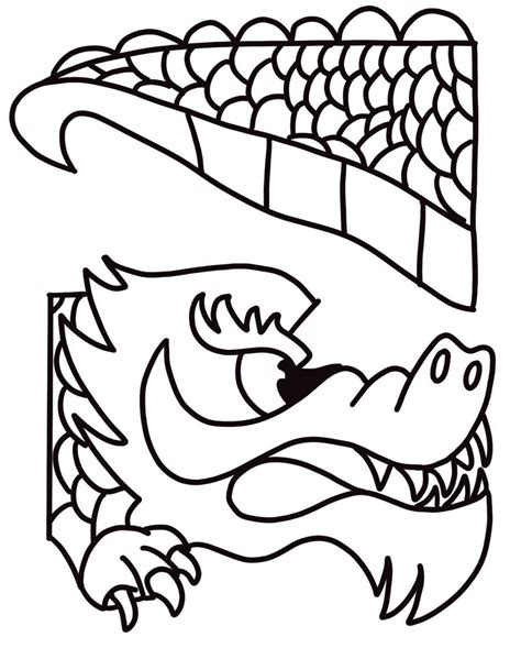 Lunar New Year Dragon Coloring Template - Etsy