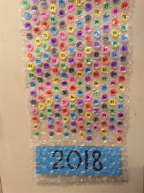 Bubble Wrap Calendar Homemade Calendar Bubble Wrap - Etsy