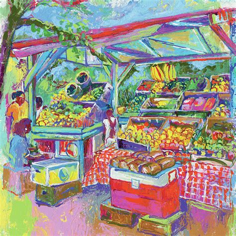 Fruit Market Painting by Richard Wallich - Fine Art America