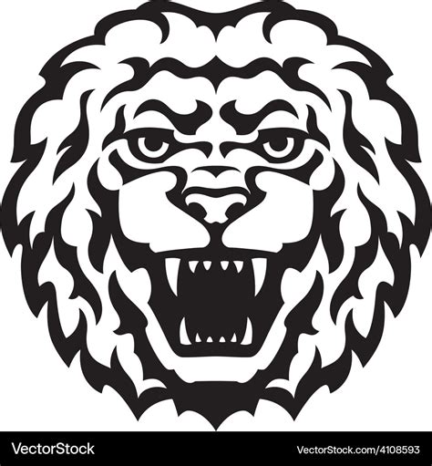 Lion head tattoo Royalty Free Vector Image - VectorStock