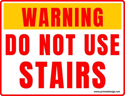 Do Not Use Stairs Sign | FREE Download