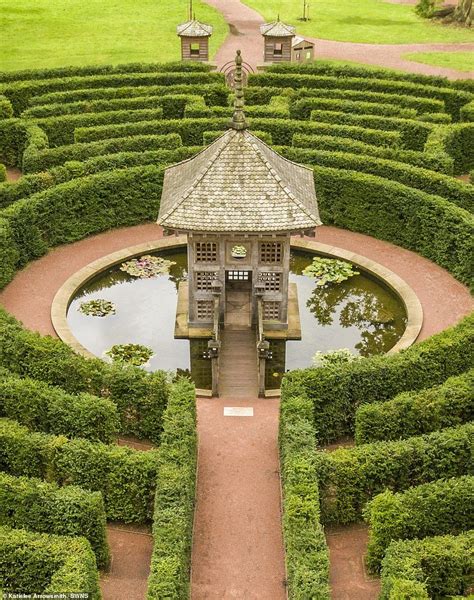 Drone images show Prince Charles's Dumfries House maze from above | Dumfries house, French ...