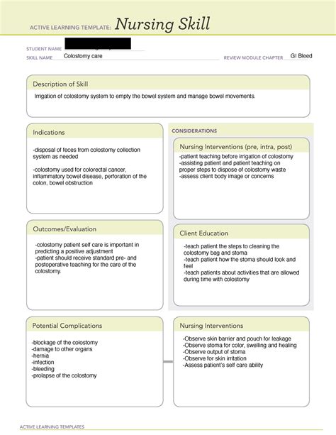 Colostomy Care Teaching