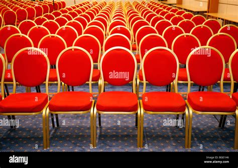 conference hall with red chairs in rows Stock Photo, Royalty Free Image: 27353458 - Alamy