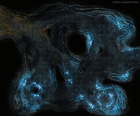 Fungal Cavern - 25x30 - battlemaps | Fantasy map, Dungeon maps, Antique world map