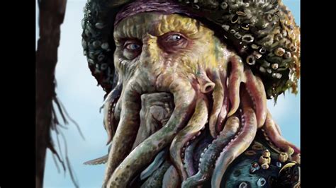 Procreate and Apple pencil painting…Davy Jones (Pirates of the Caribbean) - YouTube