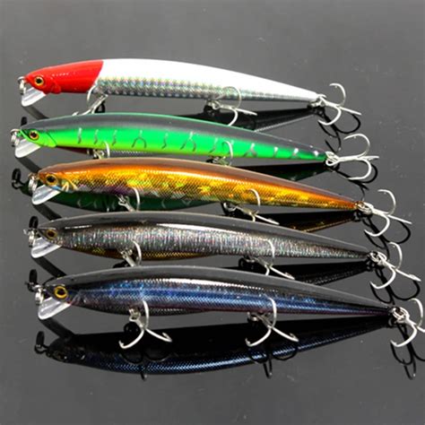 2015 Top grade Freshwater fishing lure Floating Minnow Wobbler 3 Japan Hooks ABS Plastic Hard ...