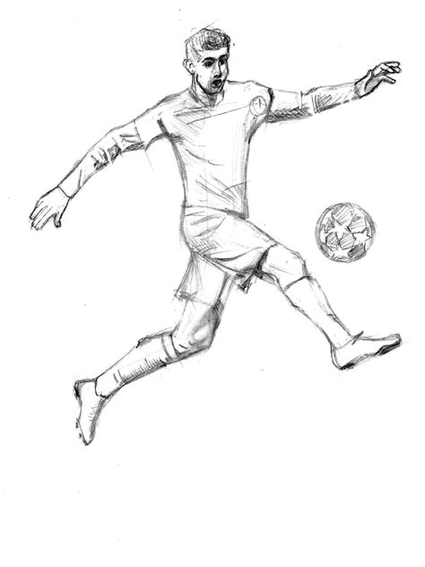 Pencil Drawing | Soccer drawing, Football drawing, Human figure sketches