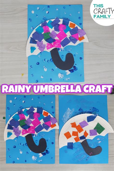 Rainy day umbrella craft for kids | Preschool art activities, Toddler arts and crafts, Preschool ...