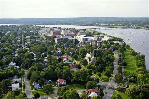 Aerial shot of downtown Fredericton. | Fredericton, New brunswick, Trip