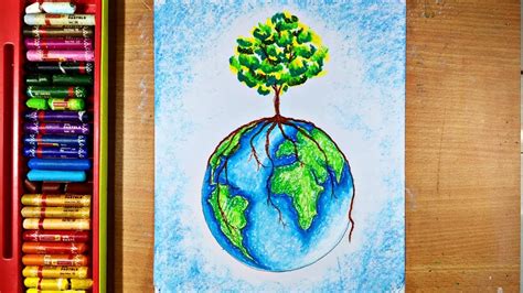 GO GREEN drawing | World Environment Day drawing | World Earth day ...