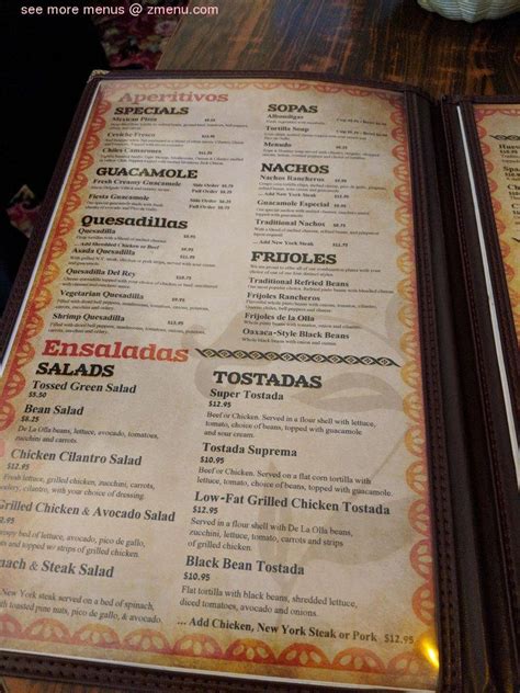 Online Menu of The Original Las Casuelas Restaurant, Palm Springs, California, 92262 - Zmenu