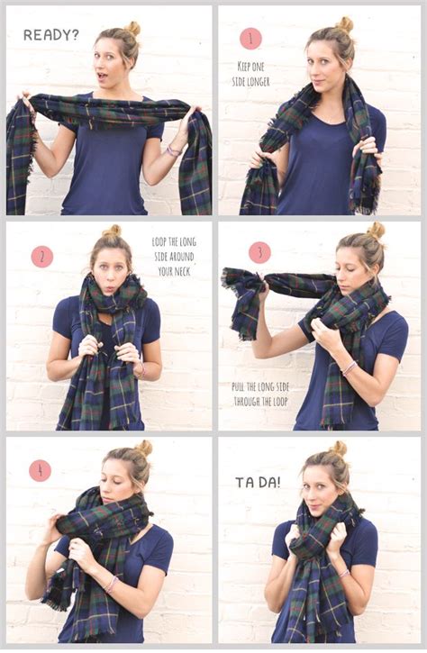 How to Tie a Chunky Scarf | Ways to wear a scarf, How to wear a blanket ...