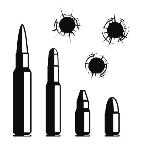 Free Vector | Bullet holes set.