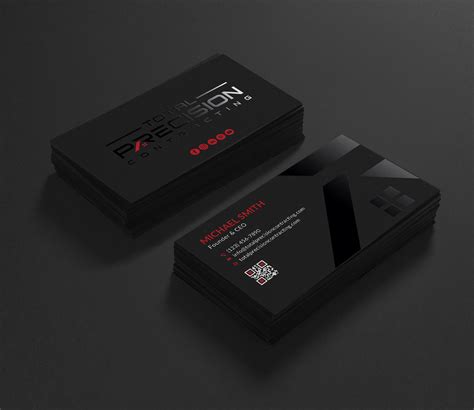 Bold, Professional, Roofing / Storm Restoration Business Card Design for Total Precision ...