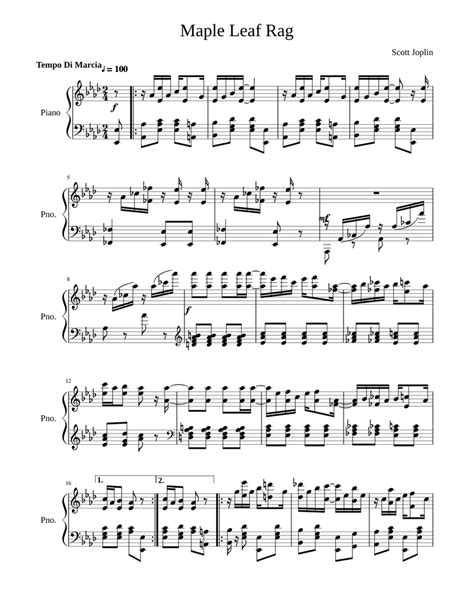 Maple Leaf Rag Sheet music for Piano (Solo) | Musescore.com