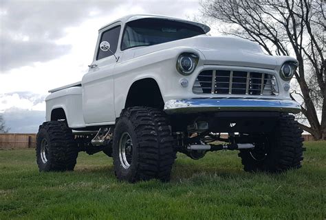 Badass 1957 chevy 4x4 pick up | 57 chevy trucks, Chevy trucks, Lifted ...