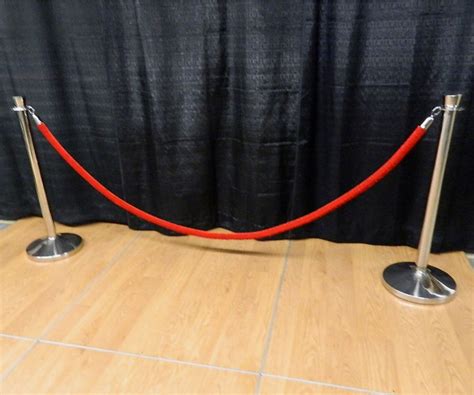 Stanchion Rope, 8′ Red Velvet – Tiffany Party Rentals