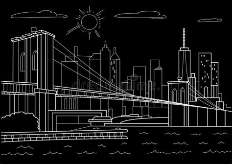 Brooklyn Bridge Outline Stock Illustrations – 289 Brooklyn Bridge Outline Stock Illustrations ...