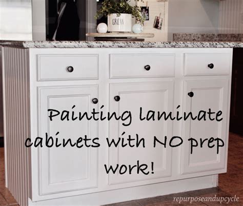 Painting Laminate Cabinets with No prep work | Painting laminate ...