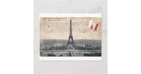 Vintage Eiffel Tower Postcard | Zazzle