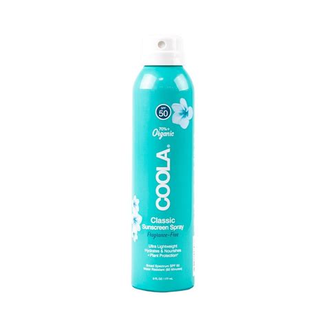 Coola Suncare | Classic Face & Body Organic Sunscreen Spray SPF 50 Fragrance Free | Silver Sixpence