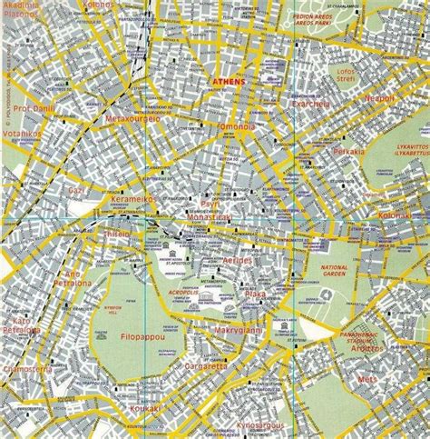 Athens tourist map - Tourist map of Athens greece (Greece) | Athens map ...