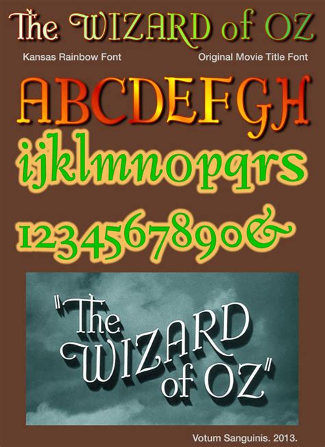 Original Wizard of Oz Font Work and Design by VotumSanguinis on DeviantArt