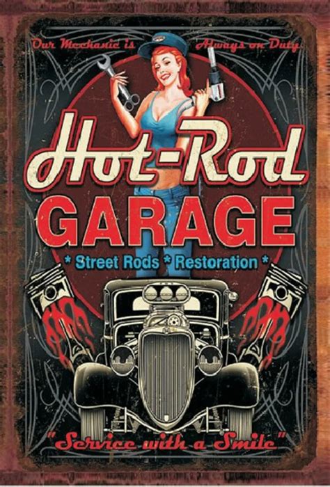 Aliexpress.com : Buy Vintage Home Decor Hor Rod Garage Vintage Metal Tin Signs Retro Metal Sign ...