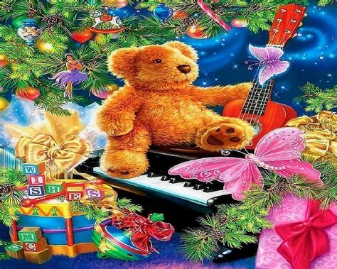 ★Christmas Bear Wishes★, christmas bear wishes, ornaments, dolls, bear, seasons, HD wallpaper ...