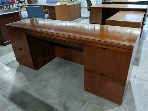 Solid Wood Cherry Desk with Drawers | Madison Liquidators