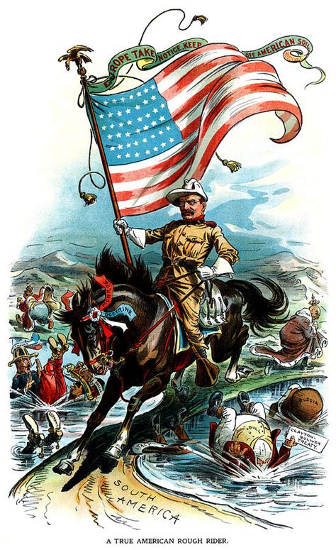 1902 Rough Rider Teddy Roosevelt Painting by Historic Image