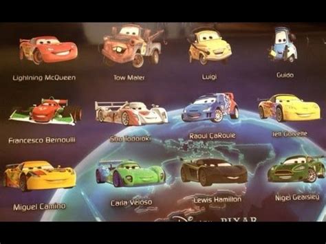 20 Disney Pixar Cars 2 Movie Characters including Lightning Mcqueen, Rescue Squad Mater - YouTube